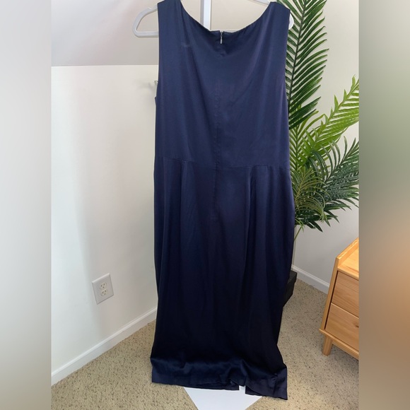 Kay Unger Navy Side Slit Cut Out Gown 20 - Picture 6 of 6